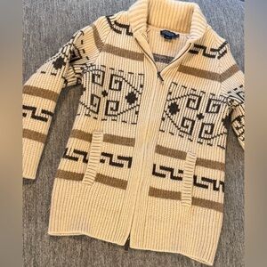 Pendleton Sweater Women’s XS Beige Wool Westerley Big Lebowski Cardigan